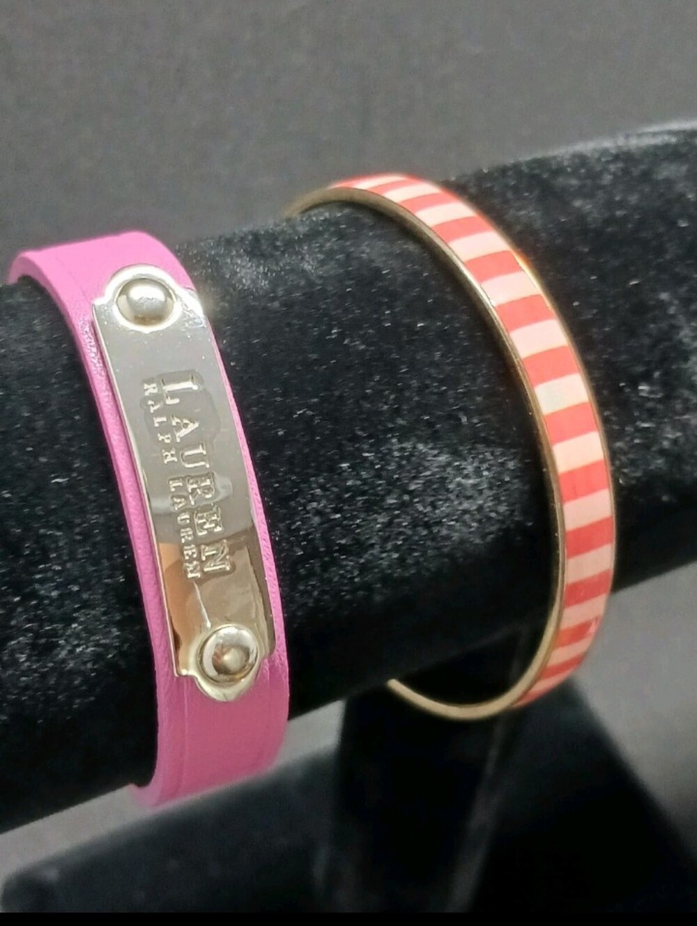 Ralph Lauren Leather Bracelet & J. Crew Bracelet Coquette Girlie